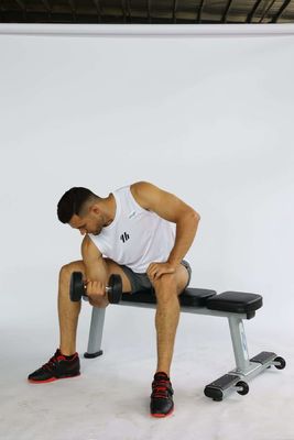 ซื้อ เครื่องฝึกน้ําหนักเหล็ก Flat Bench พร้อมแผ่นพับ Barbell สําหรับการใช้งานในบ้าน online manufacture