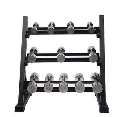 comprar Equipamento de ginástica Comércio Fitness Free Weight Rack Dumbbell Rack 3 Tier fabricação em linha