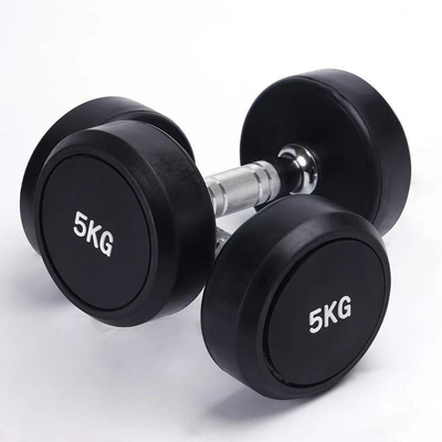 Buy Fitness Equipment Strength Training Indoor Free Weights Rubber Round Dumbbell Set online manufacture