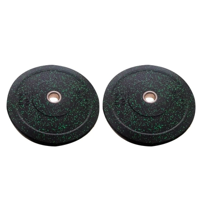 comprar Barbell de levantamiento de pesas multicolor con parachoques de goma de disco de punto de partícula online manufacture
