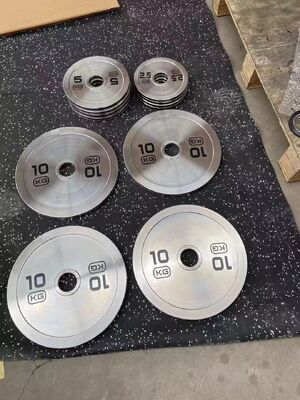 kopen Gegote ijzeren barbell zilveren chroomplaat Home Gym Weight Set Krachttraining FitnWholesale Hoogwaardige zilveren chroomplaat Gegote ijzeren barbell Home Gym Equipment Barbell met gewichtsplaten online manufacture