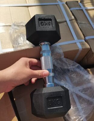 kopen Commerciële Fitness Hex Dumbbell Rubber Inkapselde Gym Krachttraining Gewichtheffen Volle lichaamsspierontwikkeling Freeman-apparatuur online manufacture