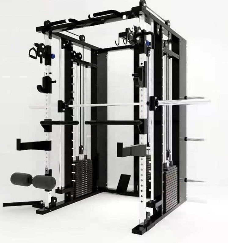 Commercial Indoor All in One Fitness Equipment Power Rack Smith Machine ...