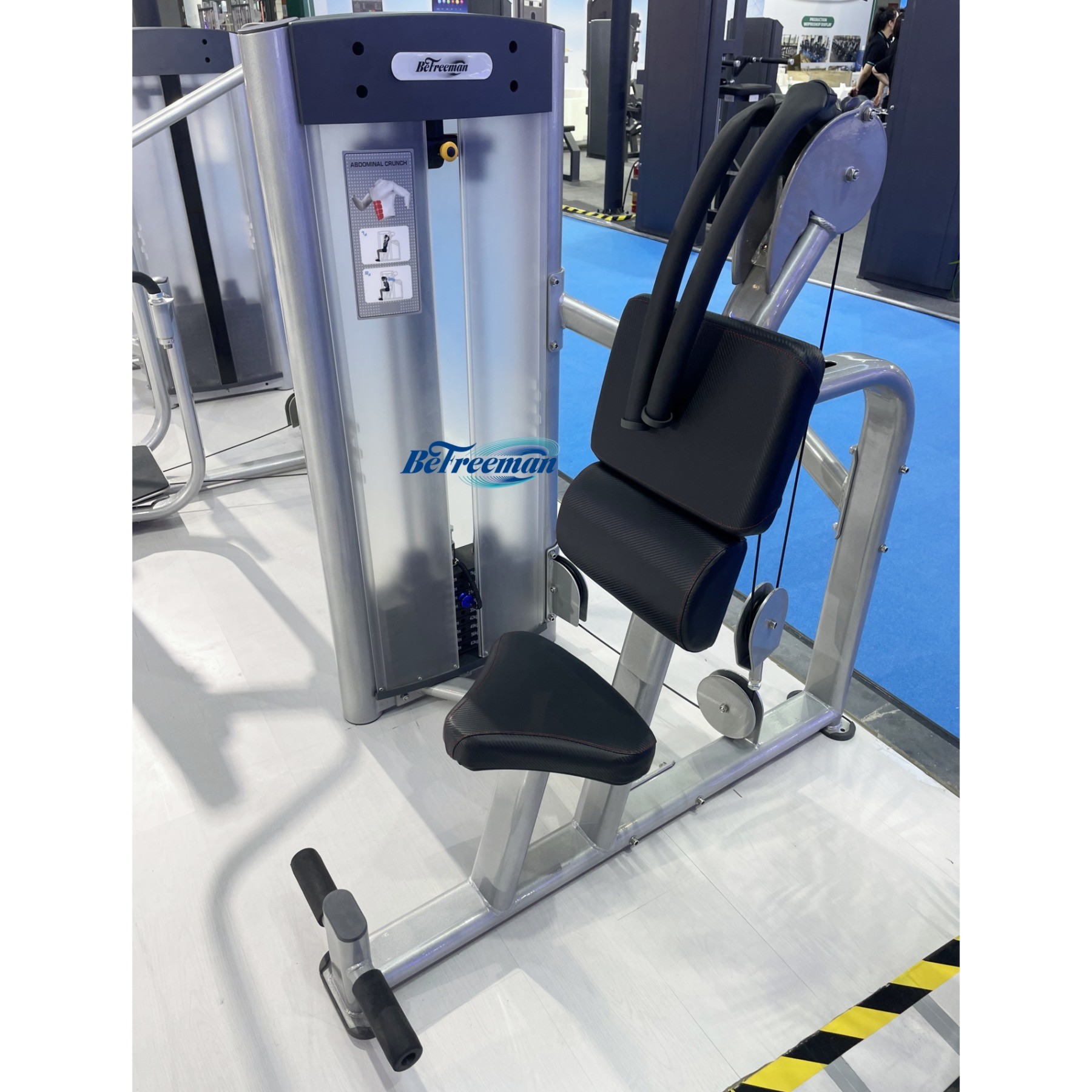 1280 X 945 X 1440mm Pin Loaded Abdominal Crunch Machine Steel