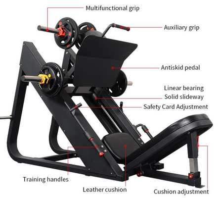 Strength Training Gym Equipment Plate Loaded 45 Degree Leg Press Machine