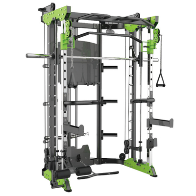 Εμπορικό εσωτερικό γυμναστήριο Fitness Steel Smith Squat Rack Bench Press Machine Cable Crossover Πολυλειτουργικό Pin Load Selection