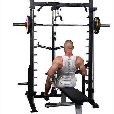 Gym Trainer Training Leg Press Pull-up Chest Press Squat Rack Power Rack