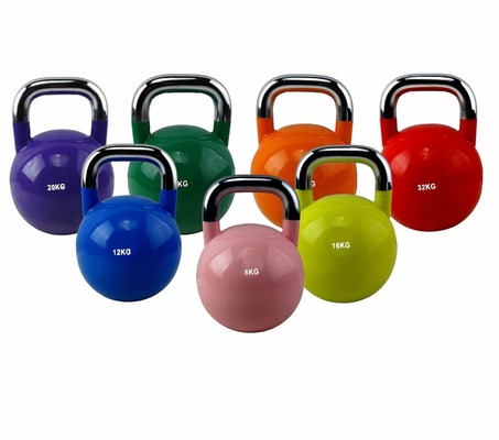 Ελεύθερο βάρος Ρυθμίσιμο φορητό Kettlebell Πλούσιο χρώμα σκόνη επικαλυμμένο χυτοσίδηρο