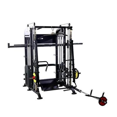 4 in 1 Multi Functional Smith Machine Cable Crossover Trainer Power Rack
